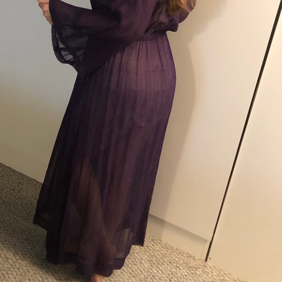 TRUE VINTAGE Deep Purple Bohemian Dress - Picture 5 of 15
